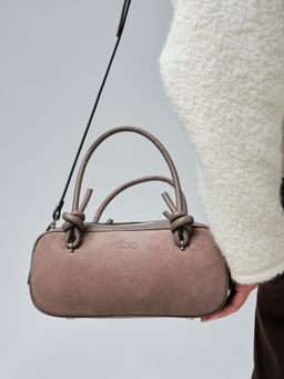 Замшевая сумка Curl DBR 31363 капучино  фото 6