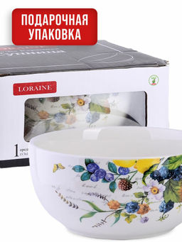 60141 Супница керамическая 580мл Лесные ягоды с лимонами доломит LR (х36)