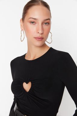 Trendyolmilla Mor Orme Kalp Pencere/Cut Out Detayl? C?tc?tl? Body TPRAW23BD00059  фото 2