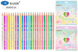 Карандаши Basir "Морская фантазия" 24цв. (BD-8070-24) пастельные цвета