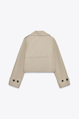 DOUBLE-BREASTED SHORT TRENCH COAT - Zara фото 4