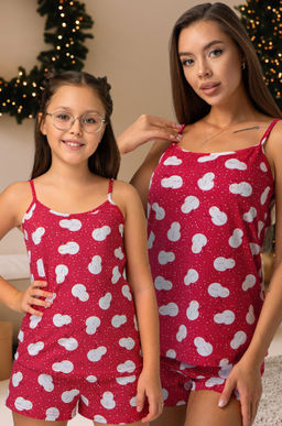 Женская новогодняя пижама с шортами Happyfox