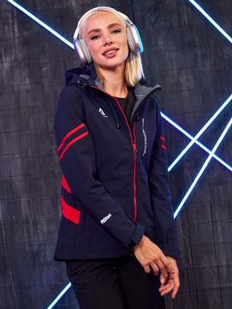 Женская мембранная куртка виндстоппер на флисе Azimuth Заря 124/23982_705 Темно-Синий  фото 27