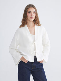 V Yaka Oversize M?slin Kad?n Kimono