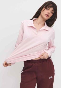 Лонгслив-поло 26204-536 зефир