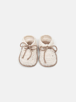 Пинетки вязаные Молоко 0+ - Bungly фото 3