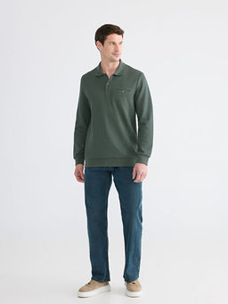 Polo Yaka Erkek Sweatshirt