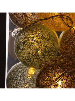 Гирлянда Нить 5 м с насадками Клубки небесные, IP20, прозрачная нить, 20 LED, свечение тёплое белое, 220 В - Luazon lighting фото 9