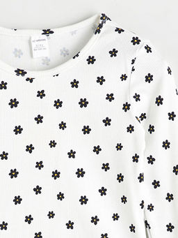 Bisiklet Yaka Puantiyeli K?z ?ocuk Ti??rt