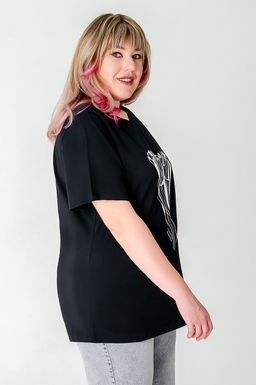 Арт. 3-1152 Футболка женская 50-58 (5 шт) Цвет:черный - Калинка фото 4