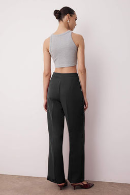 TRENDYOLMILLA Ekru Wide Leg/Genis Paca Yuksek Bel Dokuma Kumas Pantolon TWOAW22PL0066 фото 49