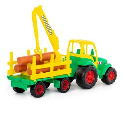 Чемпион, трактор + прицеп-лесовоз (в сеточке) - Полесье фото 3