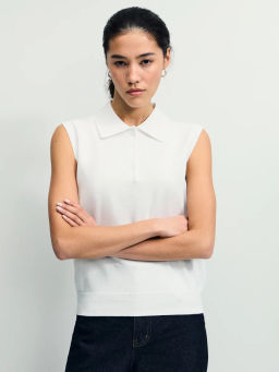 Поло без рукавов из хлопка ZR2604013302-1 / Zarina Поло без рукавов из хлопка ZR2604013302-1 / Zarina