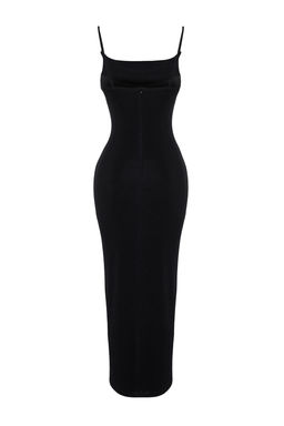 TRENDYOLMILLA Siyah Par?lt?l? Orme S?k Abiye Elbise TPRSS24EL00037 фото 8