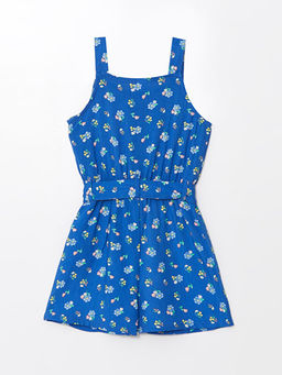 Kare Yaka Ask?l? ?i?ekli K?z Bebek Tulum - Waikiki фото 2