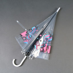 Зонт детский Единорожка? полуавтомат прозрачный, d=90 см - Funny toys фото 6