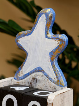 Календарь настольный Морская звезда, 10.55.518 см, дерево, золотисто-синий - Simaland фото 5