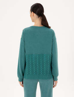 Koyu Ye_il Regular Fit Modal Kuma_ Sweatshirt - Pierre cardin фото 5