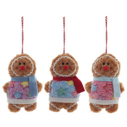 Игрушка набивная подвесная "Пряничный человечек", L11 W5 H15 см, 3в.