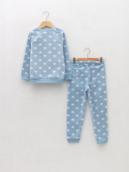 Bisiklet Yaka Nak?? Detayl? Uzun Kollu Polar K?z ?ocuk Pijama Tak?m? - Waikiki фото 2