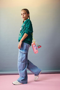 Snoopy Oversize Geni_ Kal_p Bisiklet Yaka Sweatshirt K_z _ocuk - Defacto фото 2