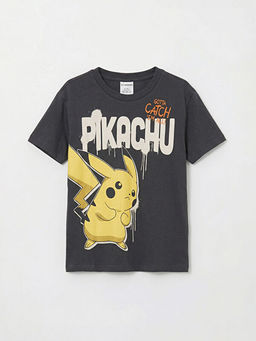 Pikachu Bask?l? Erkek ?ocuk Ti??rt