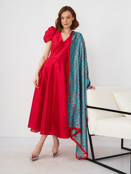 Большой, мягкий, тонкий и очень нежный двусторонний палантин с рисунком - Tantino фото 7