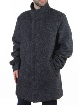 475644251 DK. GRAY Пальто Френч демисезонное мужское (65% шерсть,35% кашемир)