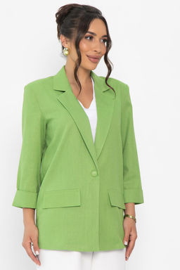 Пиджак льняной Мэрлин (зеленый) Б15429-7М