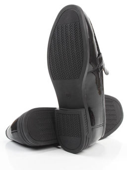 03-DEB17-3 BLACK Лоферы женские (натуральная кожа)