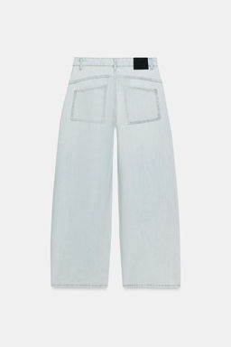 JEANS ZW COLLECTION LOOSE BARREL TIRO MEDIO / Azul - Zara фото 5