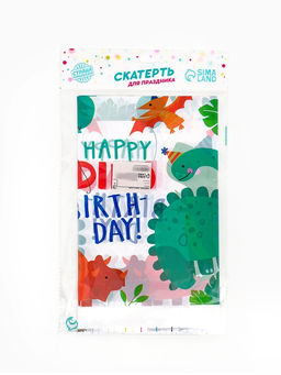 Скатерть одноразовая Dino birthday, 108×180 см