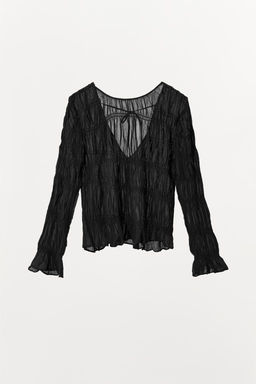 TEXTURED TOP WITH GATHERED DETAIL - Zara фото 3