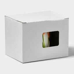 Кружка Тюльпан, 430 мл, оранжевый цветок, керамика, белая