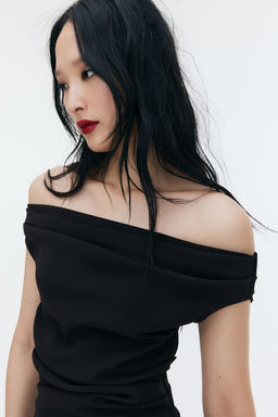 Vestido drapeado de sarga - H&m фото 3