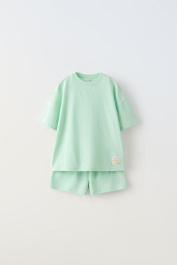 ETIKETLI T-SHIRT VE BERMUDA SORT TAKIM - Zara фото 3