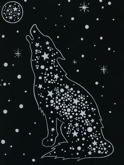 Hobbius GHPS-04 Набор для творчества Гравюра-блокнот 10 x 14 см Космические животные  фото 3