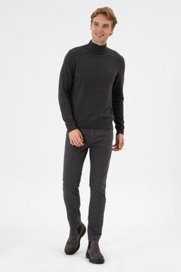 Erkek Slim Fit Bo_azl_ Antrasit Melanj Basic Kazak - U.s. polo assn фото 4
