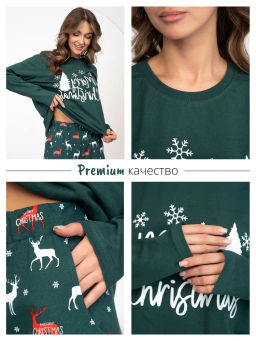 Новогодняя женская пижама с брюками - Binita фото 27