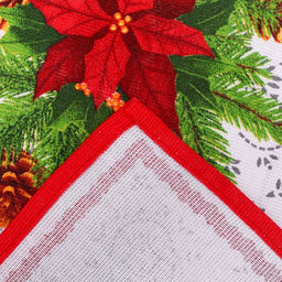 Полотенце кухонное новогоднее Паунсетия 35х60 см, 160 г/м2 - Доляна фото 3