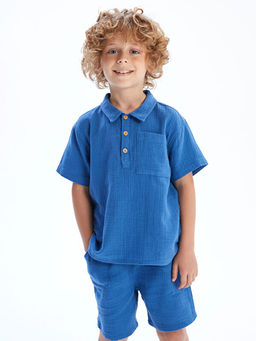 K?sa Kollu Cepli Erkek ?ocuk G?mlek