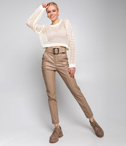 Брюки #МСК8118, бежевый