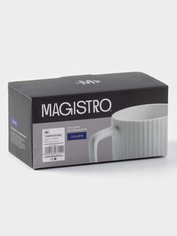 Кружки Magistro Jarwah Lausanne, 240 мл, 7.8×8 см, 2 шт., фарфор, белые