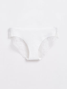 CONTE Трусы бикини из хлопка с кружевом LIGHT DAY LB 1272 off-white
