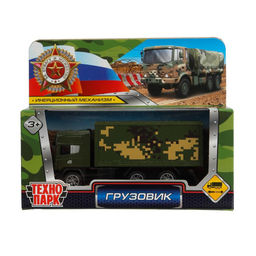 Модель металл. "Грузовик военный" 11см, камуфлированная (2215-9, 392472) подвижные детали, в коробке