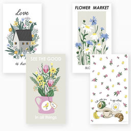 Набор кух. полотенец Доляна Love is here 4 шт, 28х46 см, рогожка, 100% хл, 160г/м2