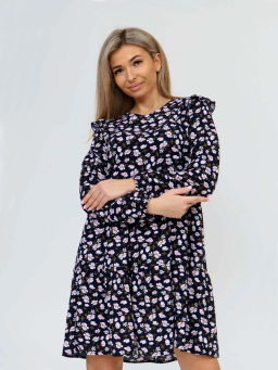 Платье женское, цвет черный розовый