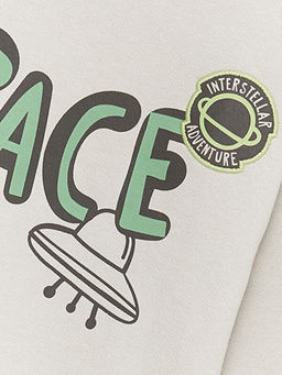 Bisiklet Yaka Bask?l? Erkek Bebek Sweatshirt - Waikiki фото 2