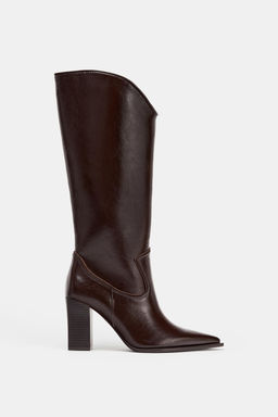ASYMMETRIC LEG COWBOY BOOTS - Zara фото 3