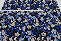 Штапель Лоретта цв.черный, ш1.45м, вискоза-100%, 100гр/м.кв - Купава фото 9